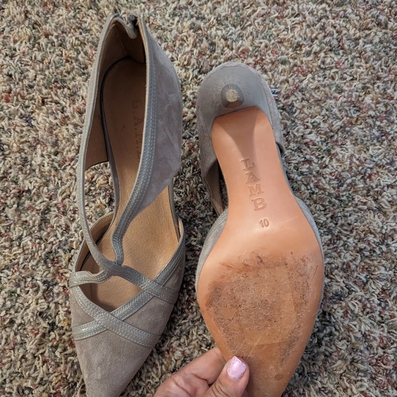 Lamb leather pump heels 10